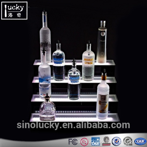 Bar Shelf 4 tiers Wine Bottle Display Light Base